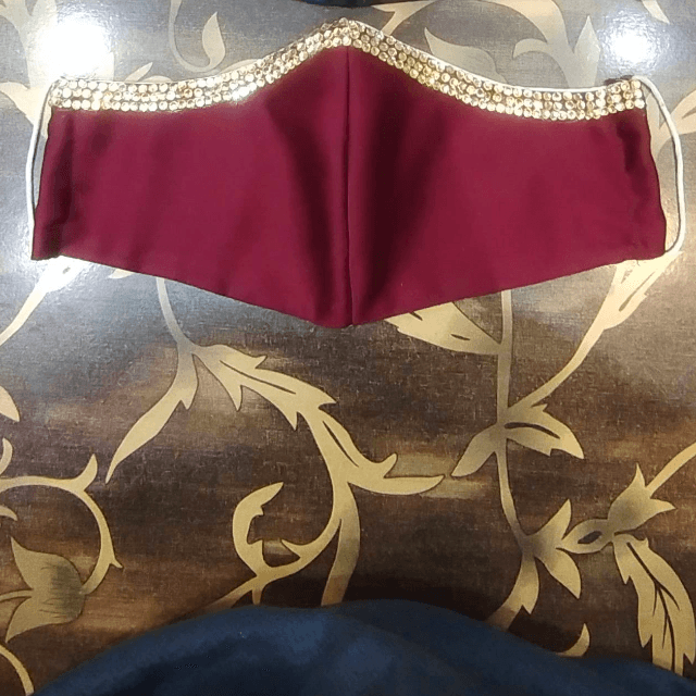 Face Mask Fancy Maroon