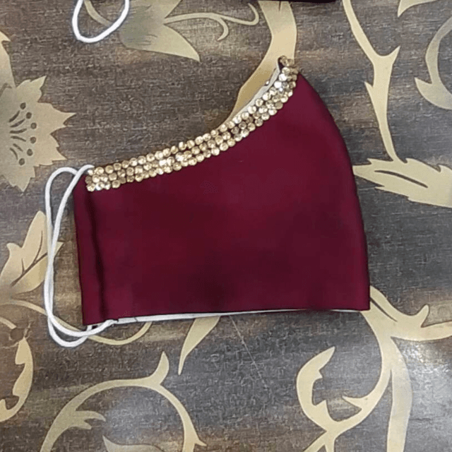 Face Mask Fancy Maroon